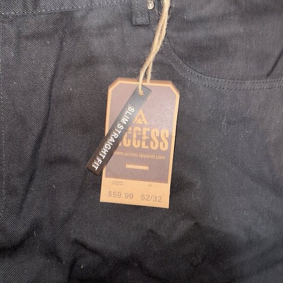 Men's Access Slim Straight Jeans Black Size 52x32 - Picture 6 of 6